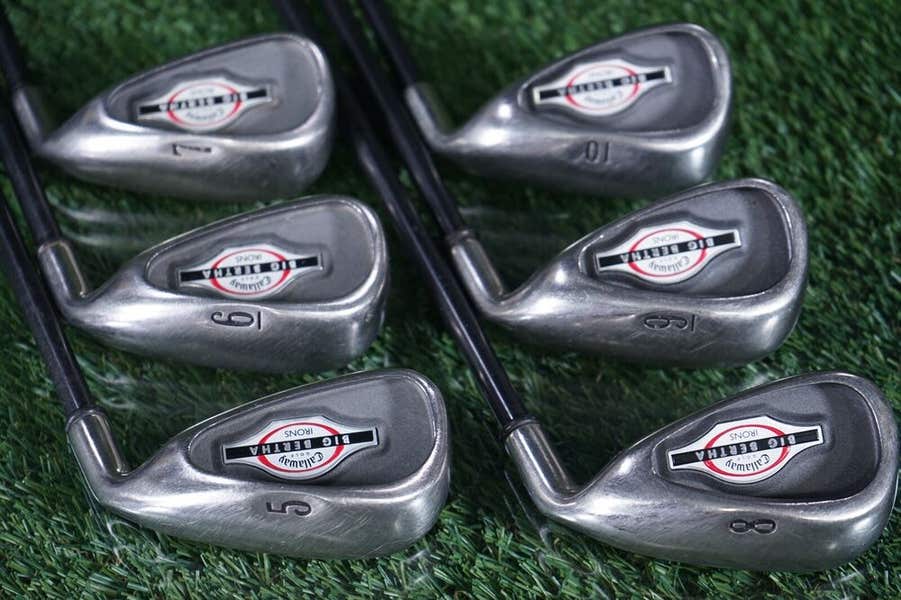 CALLAWAY GOLF BIG BERTHA IRON SET 5-10 IRONS RCH 75I REGULAR