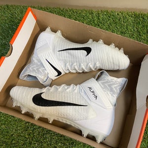 Nike Alpha Menace Elite 2 White P Football Cleats Men's 12 WIDE BV3298-100 NEW