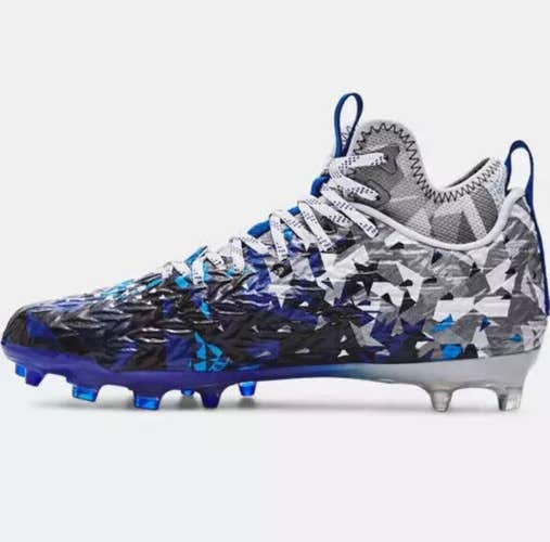 New men's 11.5 Under Armour Spotlight clone MC USA stars 3026335-100 football/lacrosse cleats