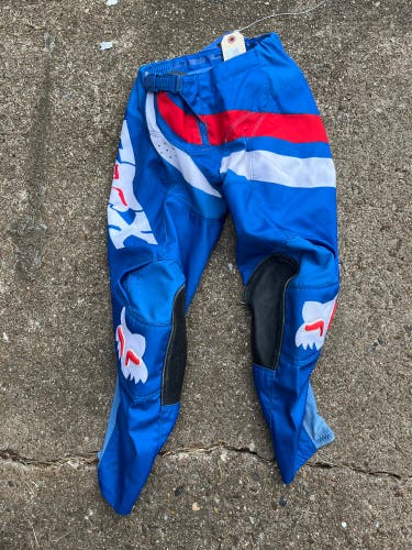 Blue Used Men's Fox Motocross Pants Youth 8-24