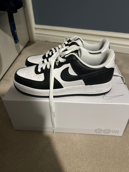 Nike black and white air forces