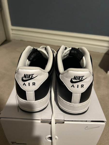 Nike black and white air forces