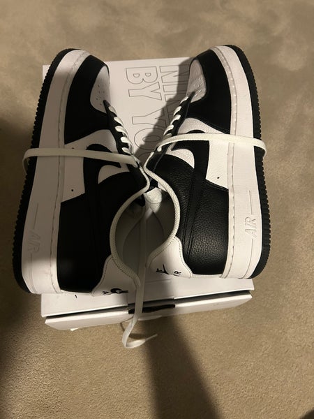 Nike black and white air forces