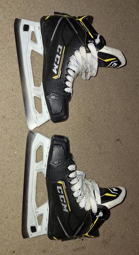 Used Senior CCM Super Tacks 9380 Hockey Goalie Skates Regular Width 8