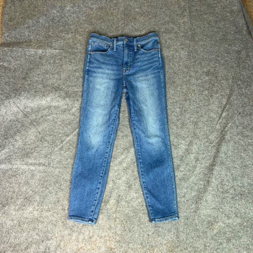 Madewell Womens Jeans 28 Blue Skinny Denim Pant High Rise Crop Stretch Capsule