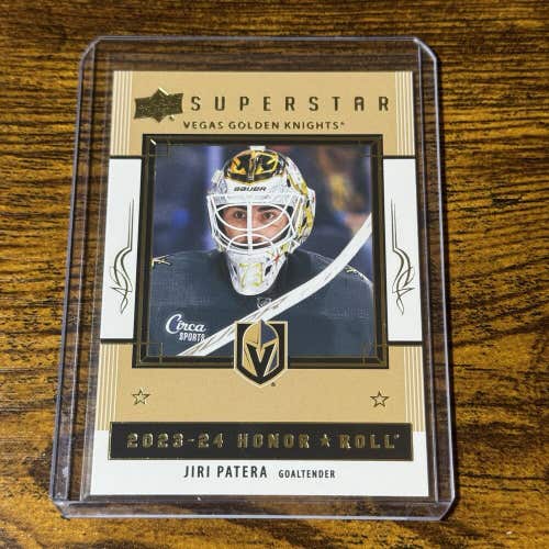 Jiri Patera Vegas Golden Knights 23-24 NHL Upper Deck Portraits RC Card #P44