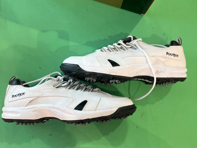 White New Men's Footjoy GreenJoys Golf Shoes- (Size: 13 | W: 14)