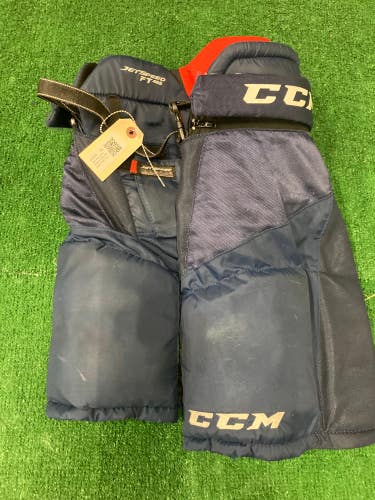 Blue Used Junior Medium CCM JetSpeed FT485 Hockey Pants