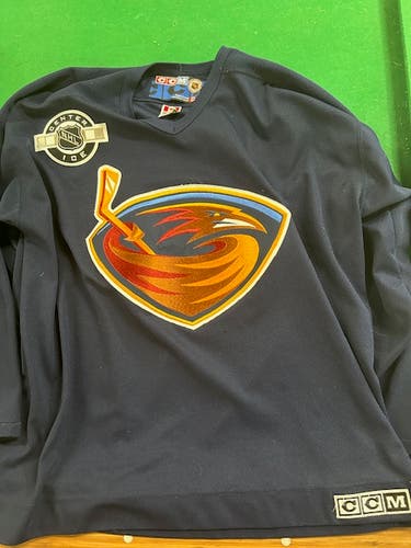 Atlanta Thrashers CCM Center Ice Navy Practice Jersey