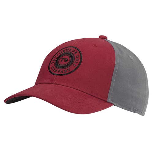 NEW TaylorMade Lifestyle Low Crown Red/Gray Snapback Golf Hat/Cap