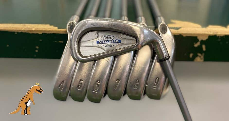 Used RH Callaway Steelhead X-14 Iron Set 3-9 Graphite Regular Flex