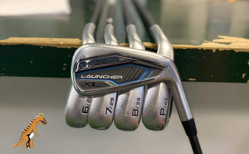 Used RH Cleveland Launcher XL Iron Set 5-P Catalyst 60 Graphite Regular *No 9