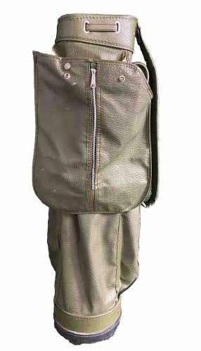 A-Jay Richard Milton Vintage Golf Bag Single Strap 3-Way Zippers Work Rain Cover