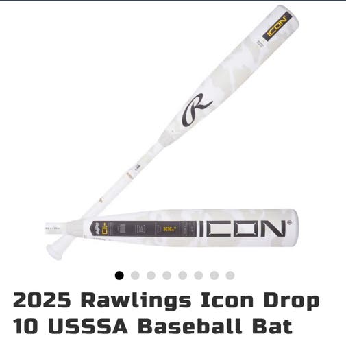 New Rawlings Icon USSSA Certified Bat (-10) Composite 20 oz 30"