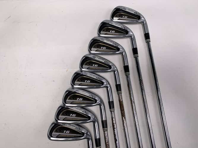 Cleveland CG16 Satin Chrome Iron Set 3-PW Rifle FCM 6.0 Stiff Steel Mens RH