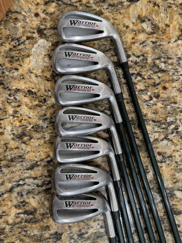 Used Men's Warrior Right Handed Iron Set Regular Flex 7 Pieces Graphite Shaft