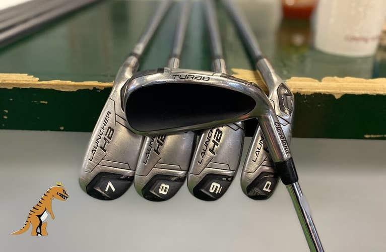 Used RH Cleveland Launcher HB Iron Set 6-P KBS Tour 90 Stiff Steel