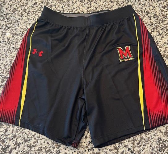 Under Armour UMD Maryland game lacrosse shorts L large NEW