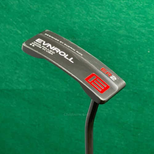 Guerin Rife EVNROLL ER2 Black 34" Single-Bend 100% Milled Putter w/ HC