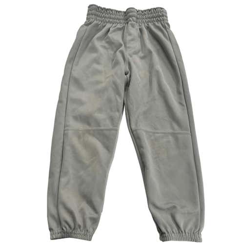 Used Alleson Pull Up Baseball Pants Gray Youth Medium