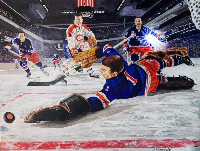 "Worsley Dives Across the Crease!" - 16 x 20' fine art print on heavy paper