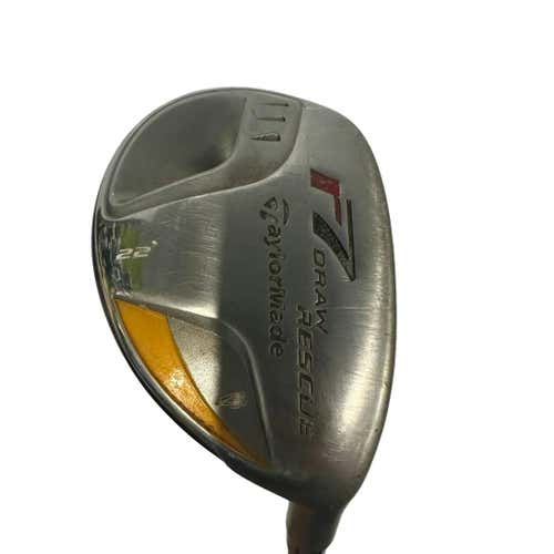 Used Taylormade R7 Draw Rescue 4 Hybrid Regular Flex Graphite Shaft Hybrid Clubs