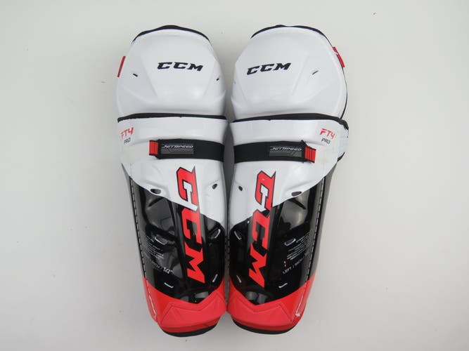 CCM JetSpeed FT4 PRO NHL Pro Stock Ice Hockey Player Shin Pads Protective Senior 14"