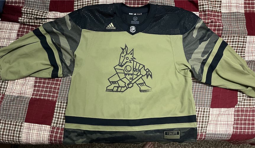 Adidas Arizona coyotes MiC military appreciation night warmup jersey