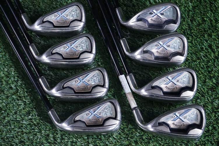 CALLAWAY GOLF X20 LADIES IRONS SET 4-PW+SW CALLAWAY WOMENS 45G LADIES SHAFTS