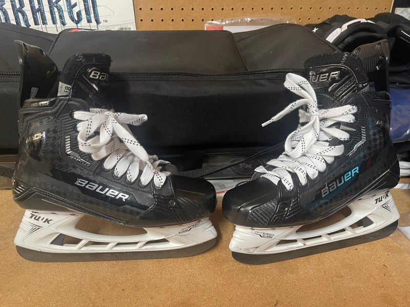 Senior Bauer 8.5 Supreme Mach Hockey Skates W/ Fly TI Steel