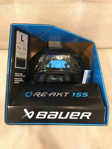 New! Black Large Bauer Re-Akt 155 Hockey Helmet Senior ReAkt Re Akt