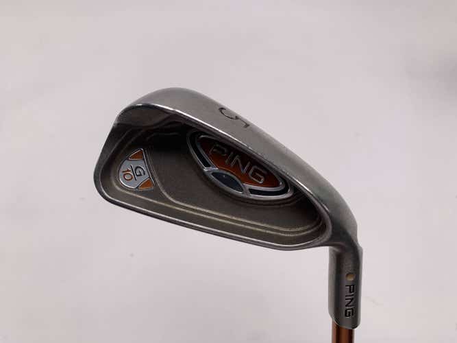 Ping G10 Single 5 Iron Gold Dot 4* Flat TFC 129 I Soft Regular Senior Mens RH