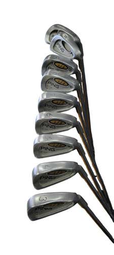 Used Ping I3 Blade Blue Dot 3i-gw Aw Regular Flex Steel Shaft Iron Sets