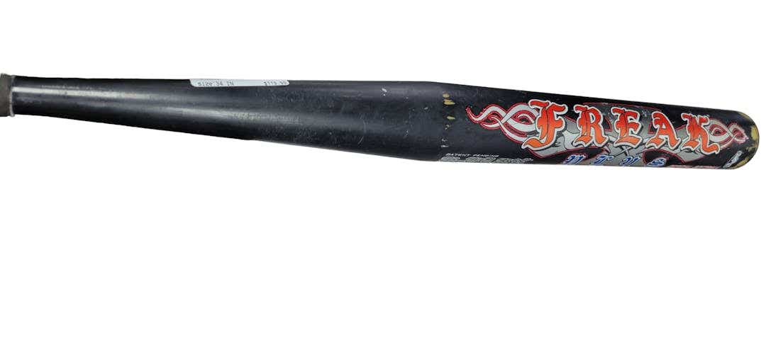 Used Miken Freak+ 34" -6 Drop Slowpitch Bats