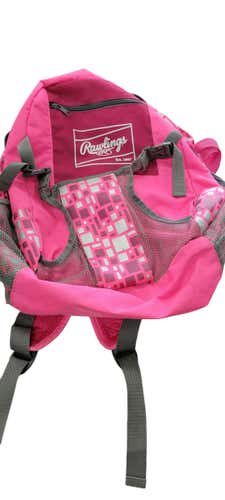 Used Rawlings Pink Backpack Baseball And Softball Equipment Bags