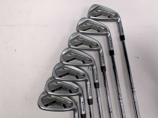 Ping I25 Iron Set 5-PW+AW Purple Dot 1.5* Flat CFS Extra Stiff RH Midsize Grips