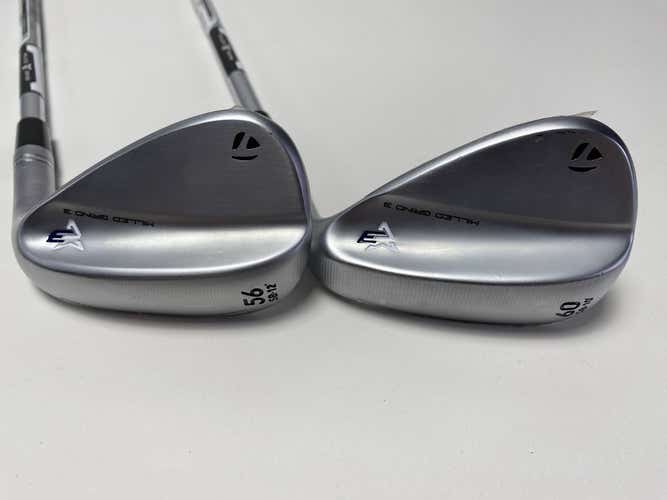 TaylorMade Milled Grind 3 Raw Chrome Wedge Set 56* 12 | 60* 10 Wedge RH