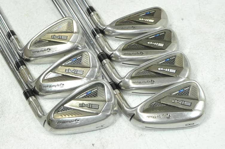 TaylorMade SIM2 Max 5-PW,AW Iron Set Right Regular Flex Rifle 5.5 Steel # 179828