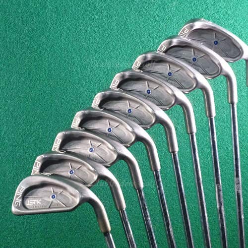 Ping ISI-K Stainless Blue Dot 2-PW Iron Set Karsten JZ Steel Stiff *READ*