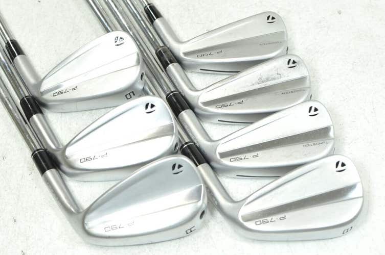 TaylorMade P790 2023 5-PW,AW Iron Set Right Stiff Flex Rifle 6.0 Steel # 179473