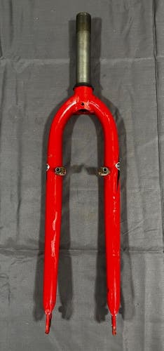 Vintage Trek Red CrMo 26" Wheel Mountain Bike Fork 140mm 1-1/8" Threaded Steerer