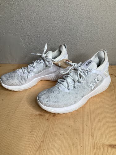 White New Size 7.0 (Women's 8.0) Adult Unisex Under Armour Shoes