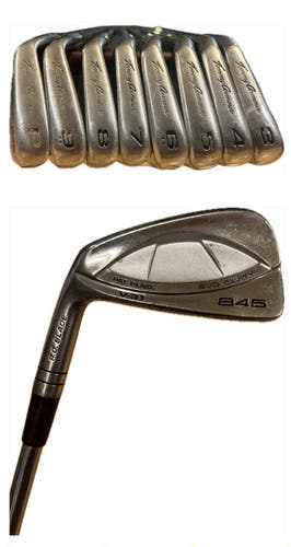 Tommy Armour Left Hand Stiff Flex Steel Shaft Evo cavity 845 v-31 Iron Set