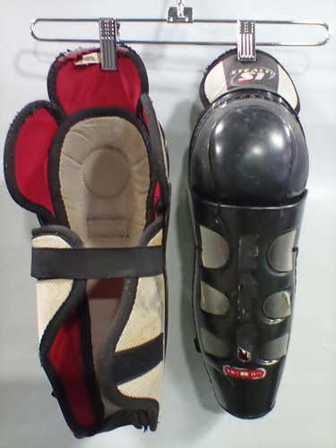 Used Easton 10 Ice Hockey Shin Guards