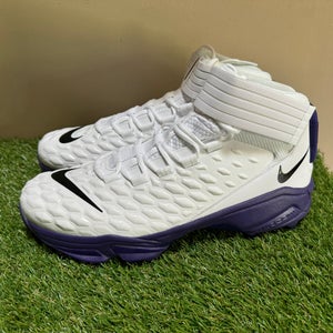 Nike Force Savage Shark Lineman Football Cleats White Purple Size 14 BV5448-103