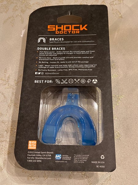 New Shock Doctor Mouthguard For Braces -Adult
