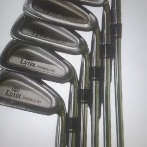 Used Men's Lynx Parallax Right Handed Iron Set 6 Pieces Steel Shaft