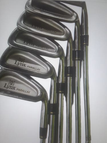 Used Men's Lynx Parallax Right Handed Iron Set 6 Pieces Steel Shaft