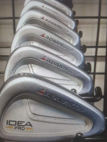 Used Men's Adams Idea Pro Right Handed Iron Set Regular Flex 6 Pieces Graphite Shaft