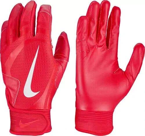 Nike Alpha Huarache Edge Red Baseball Batting Gloves Size Youth Small Brand New